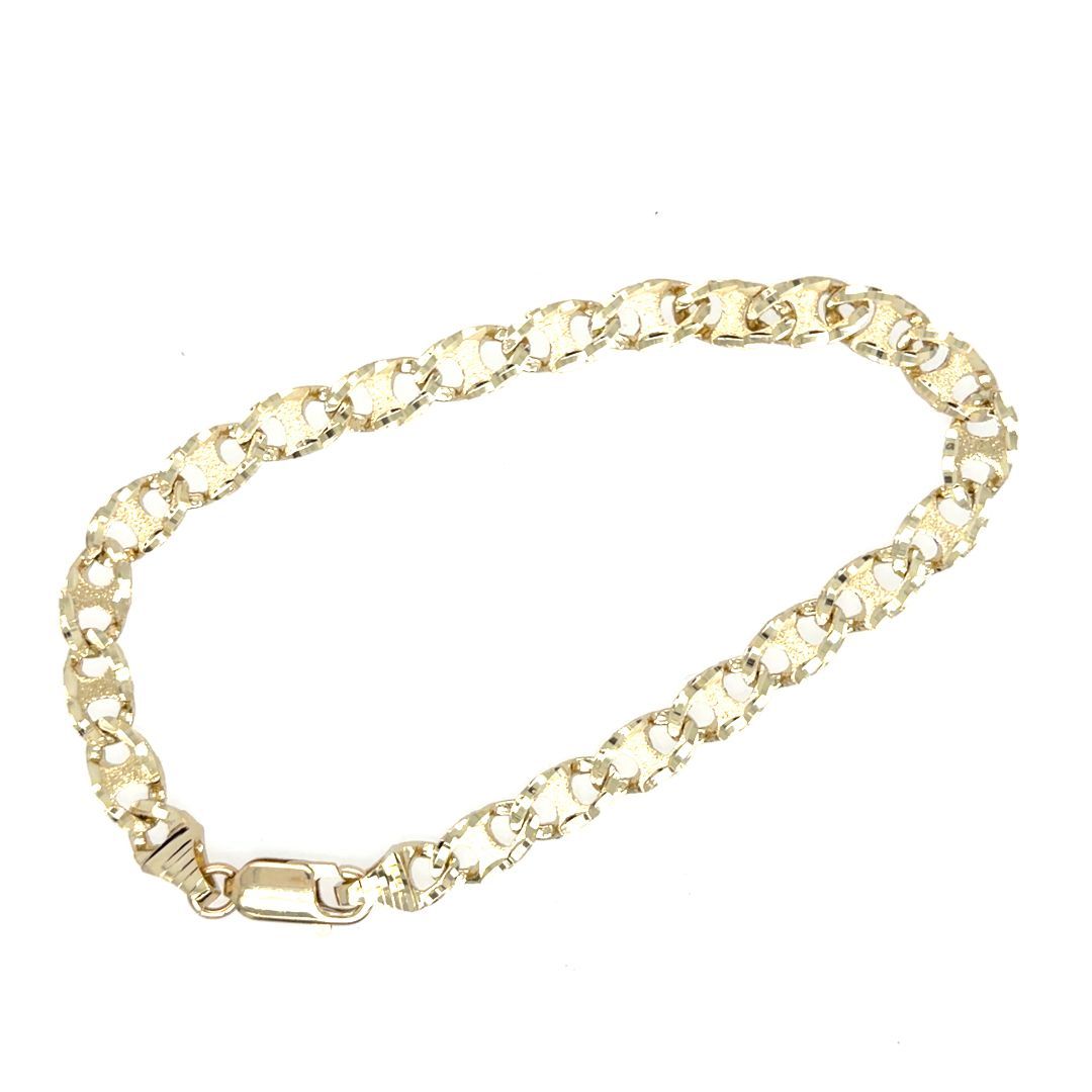 BRACELET MAILLE GUCCI OR JAUNE, 8.5''