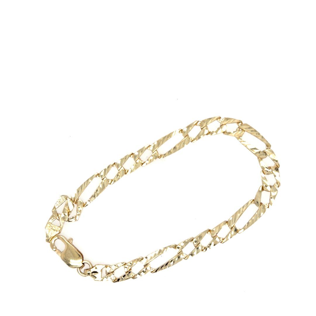 BR. FIGARO PAVÉ, OR JAUNE 10KT, 8.5MM