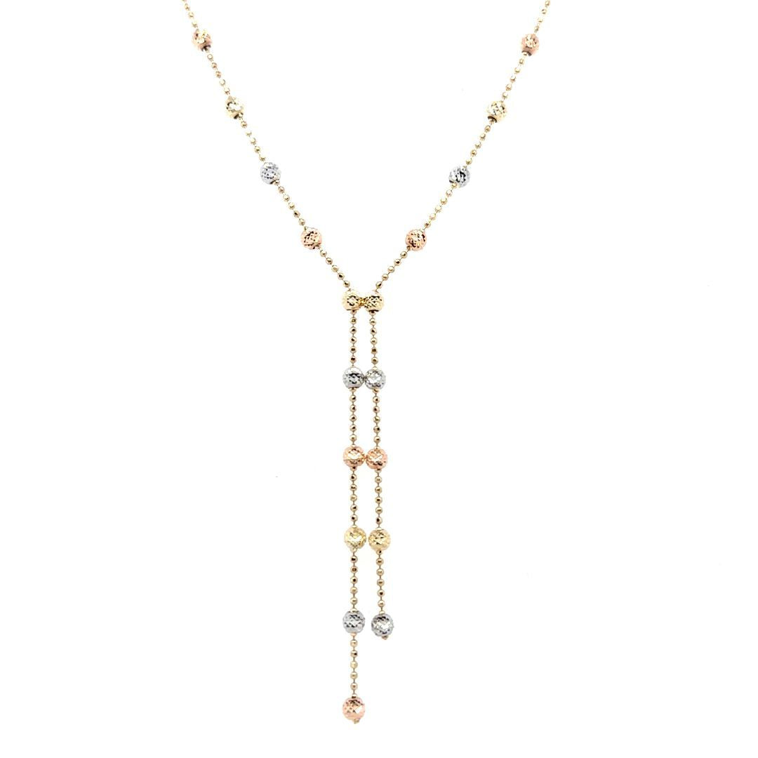 GP.PEND.BALLS GOLD 3TONES 10KT