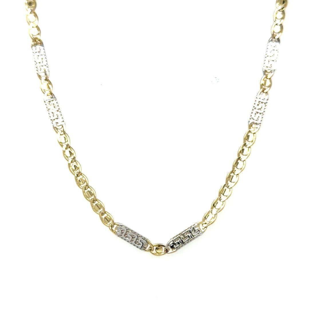 CHAINE MODE VERSACE, OR JAUNE 10KT, 18''