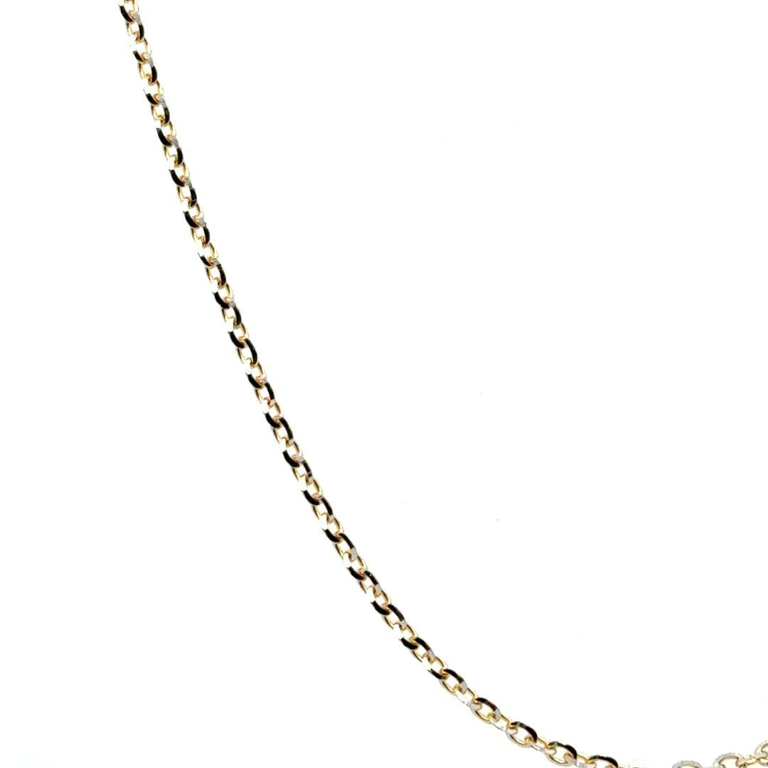 CHAINE ROLO OR JAUNE/BLANC  18''