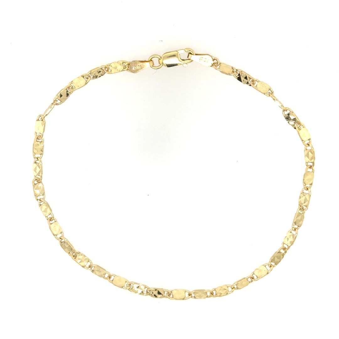 BRACELET MIROIR OR JAUNE, 2.5MM,