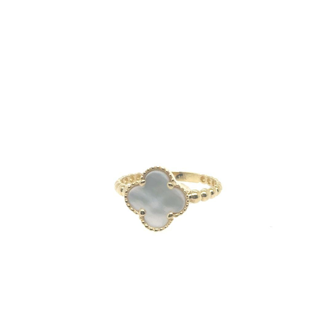 BAGUE TRÈFLE OR JAUNE 10KT