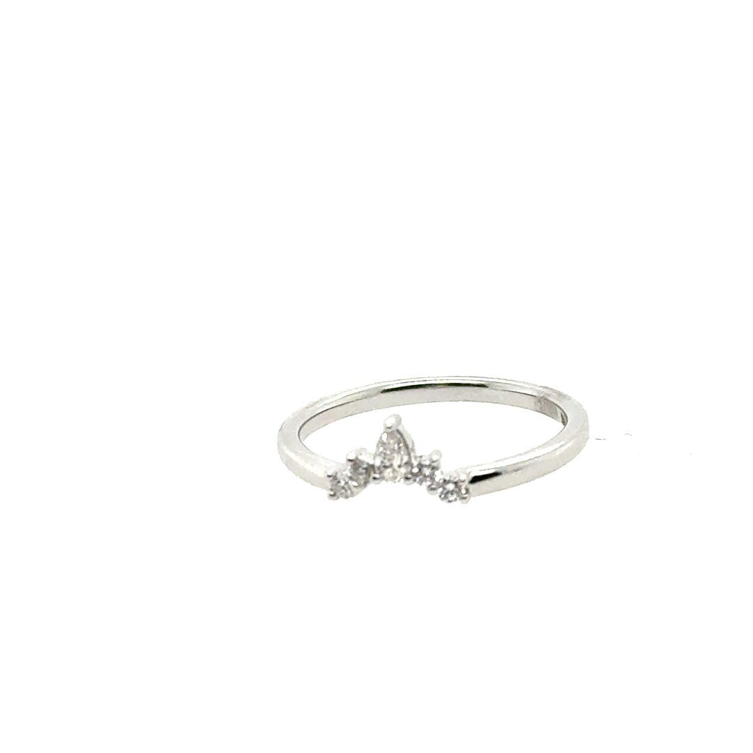 BAGUE OR BLANC 10KT, DIAM.0.15CT