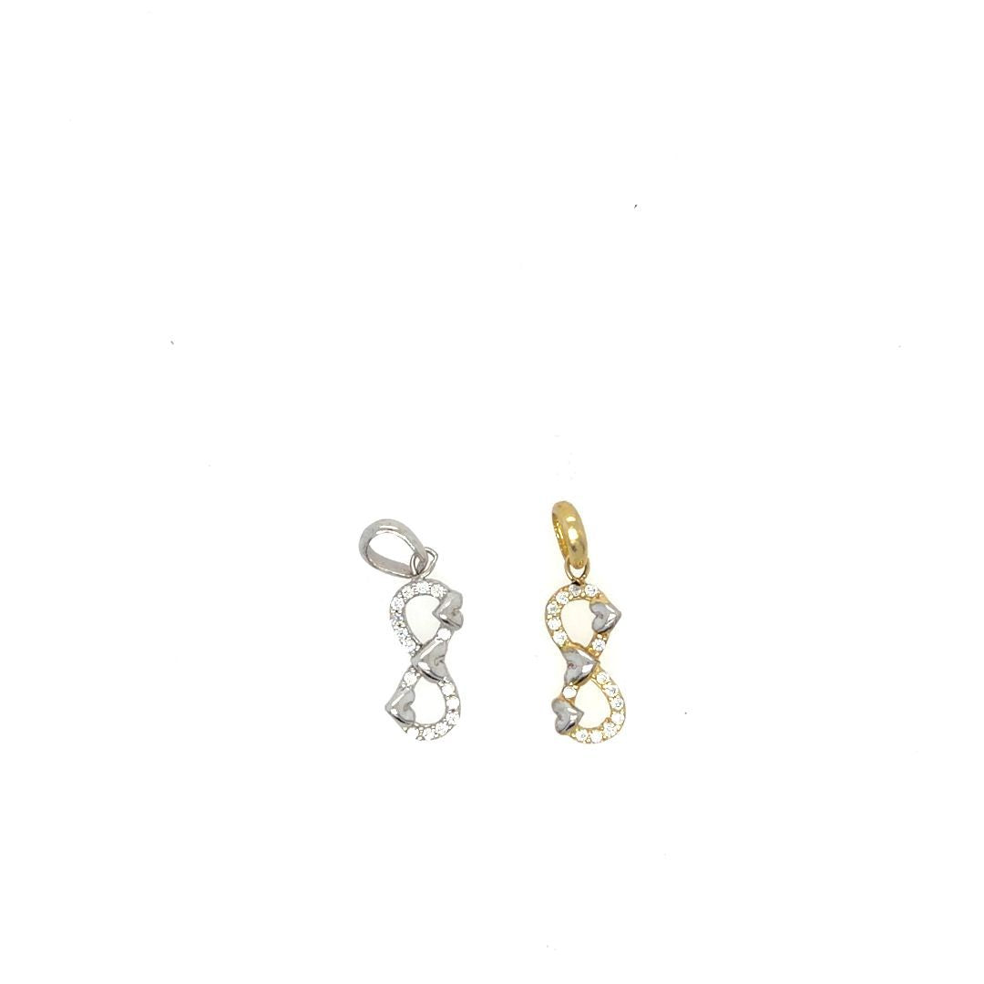 PEND 8 INFINI OR  10KT    CZ COEUR
