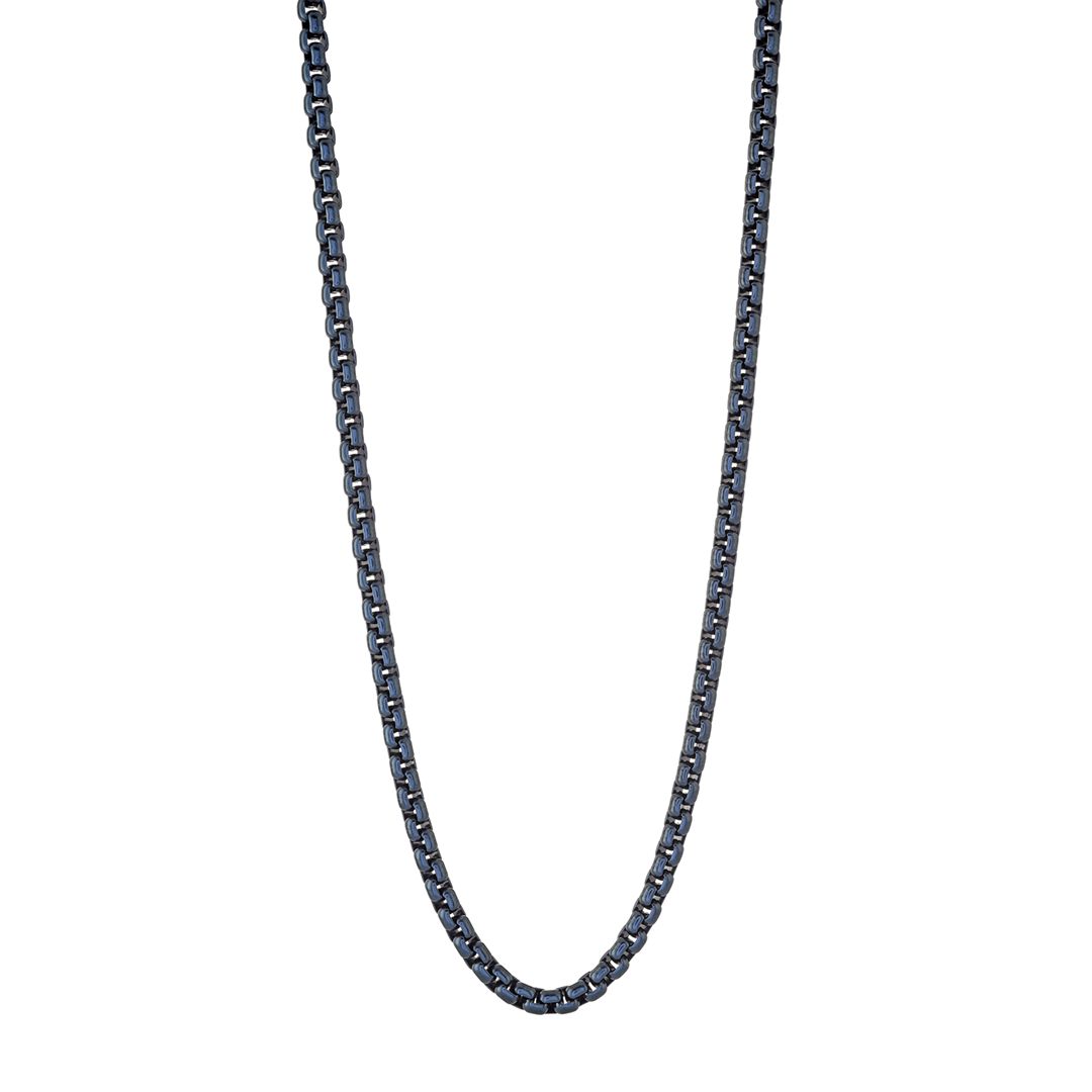 CHAINE EN STAINLESS BLEUE 24''