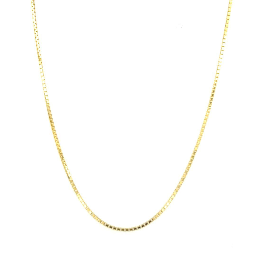 CHAINE BOX OR JAUNE 10KT, 20''