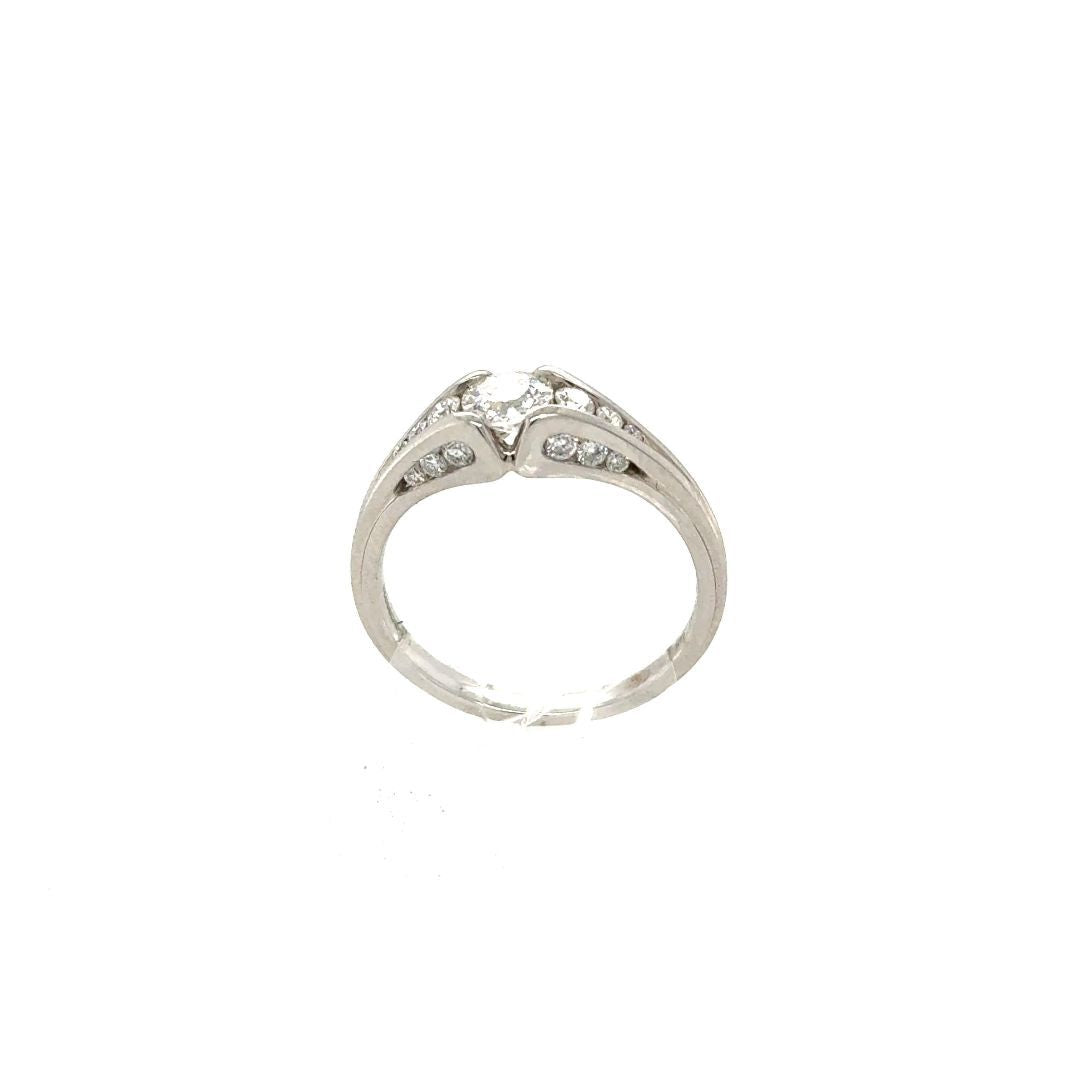 BAGUE BLANC 14KT,BLOSSOM 0.70CT