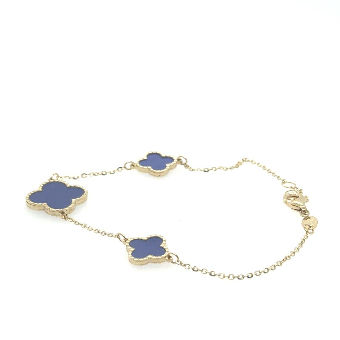 BRACELET LAPIS OR JAUNE 10KT