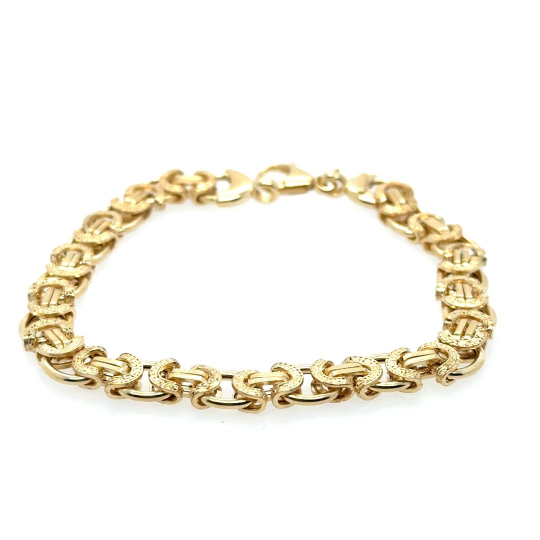 BRACELET MODE OR JAUNE 10KT, 8''