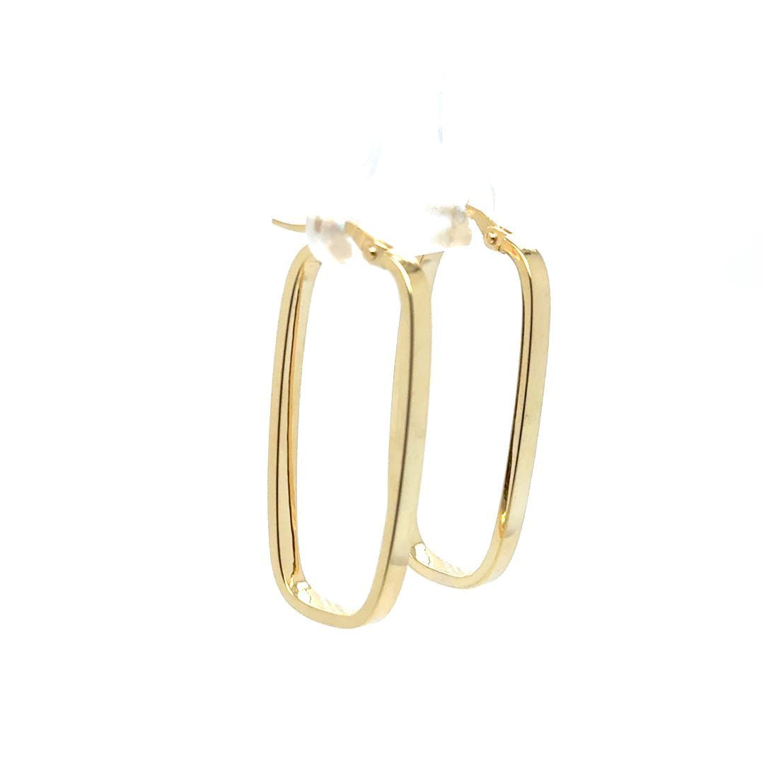 BO RECTANGULAIRE OR JAUNE 10KT