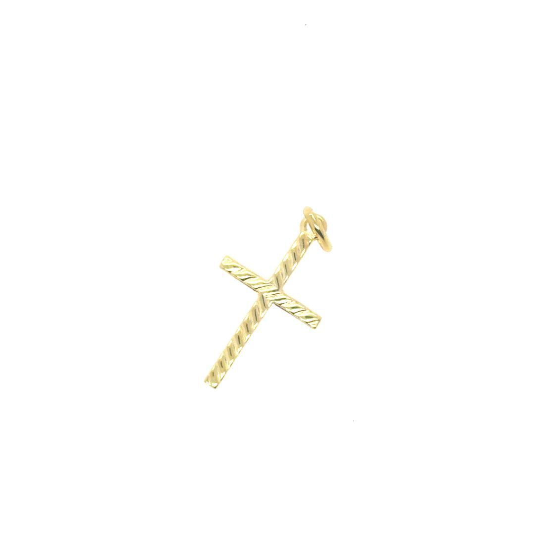 10K YELLOW GOLD CROSS PENDANT