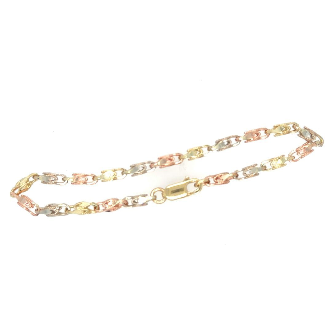 BRACELET KING, OR 3TONS 10KT, 7''