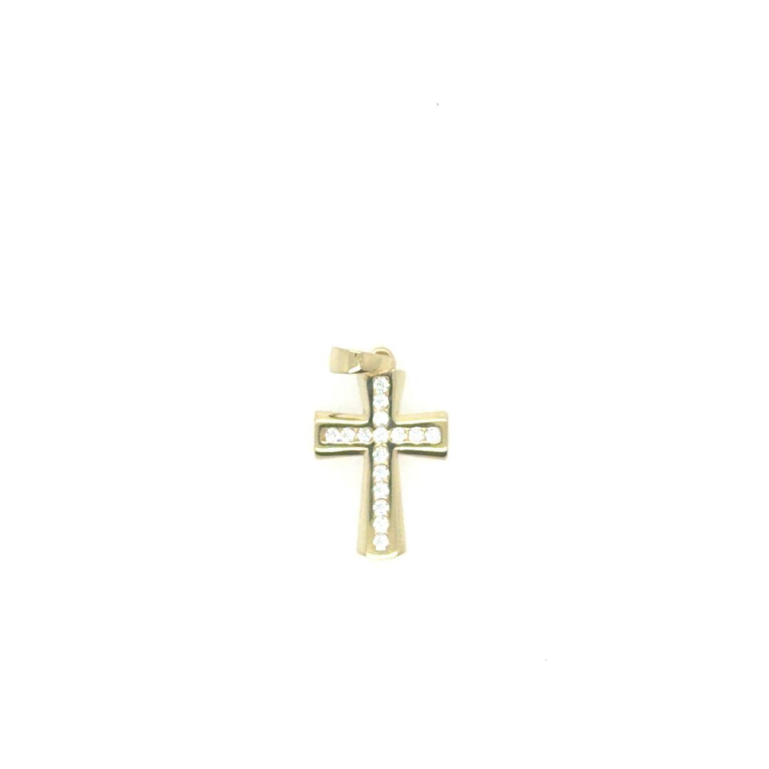 10K YELLOW GOLD CROSS PENDANT
