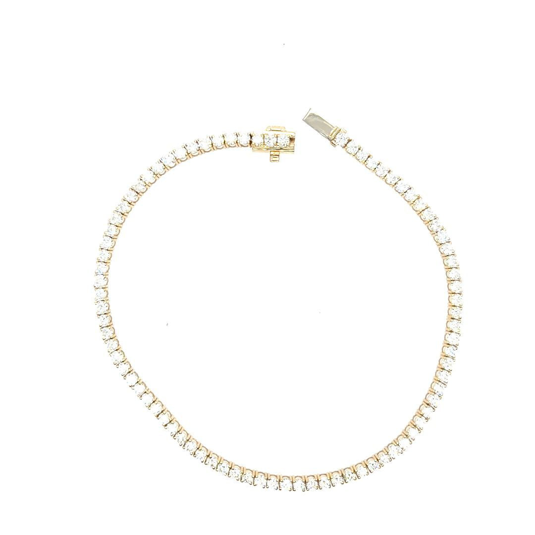 BR.TENNIS OR 10KT, DIAM.BLOS.3 CARATS