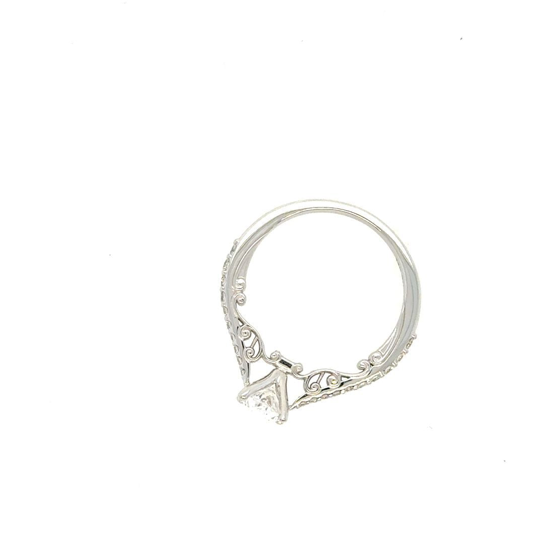 BAGUE OR BLANC 14KT, DIAM.CAN.0.60CT