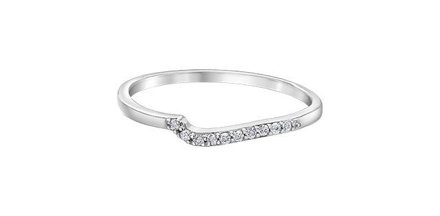 BAGUE OR BLANC 10KT, DIAM.0.25CT