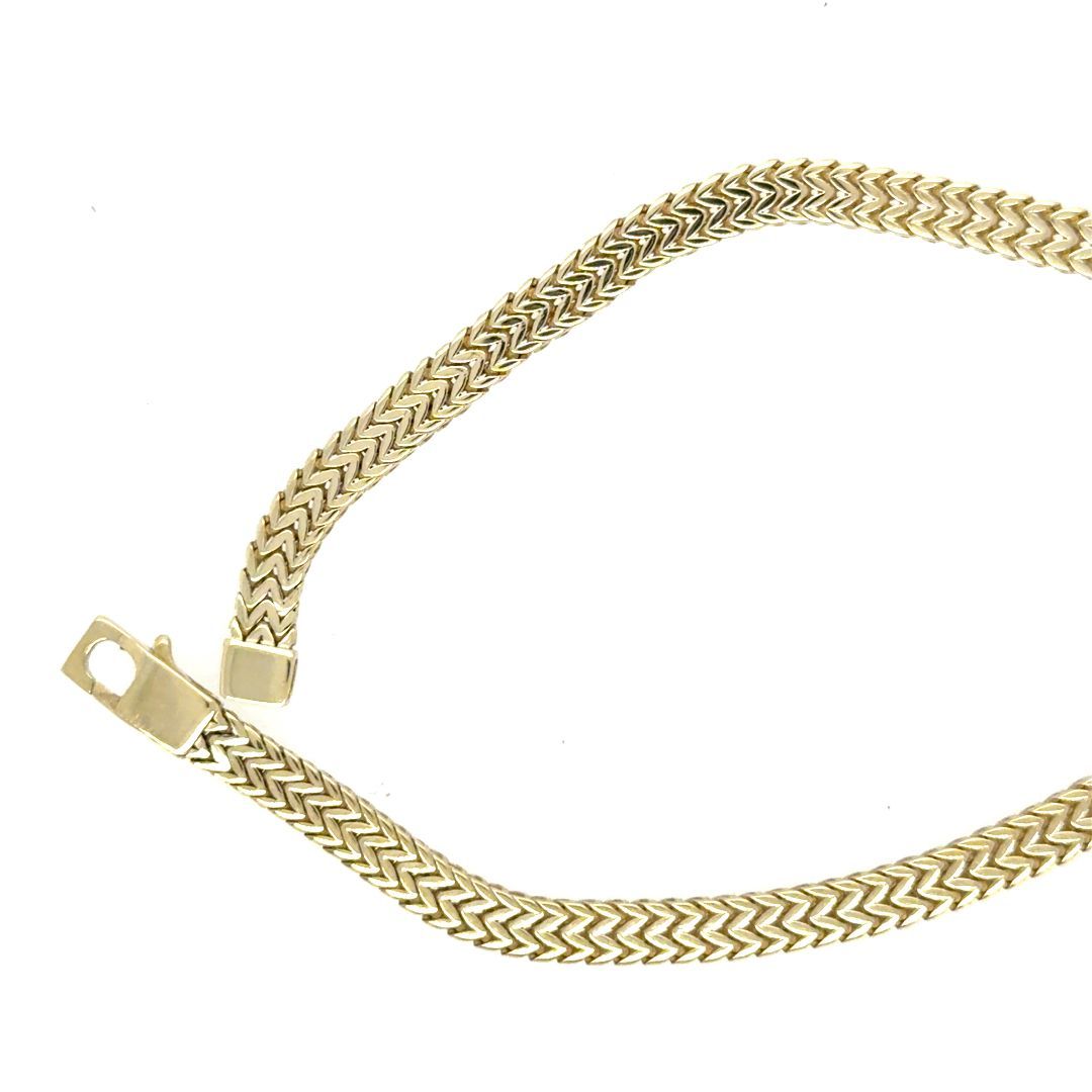 FULL WHEAT BRACELET, 10K YELLOW GOLD