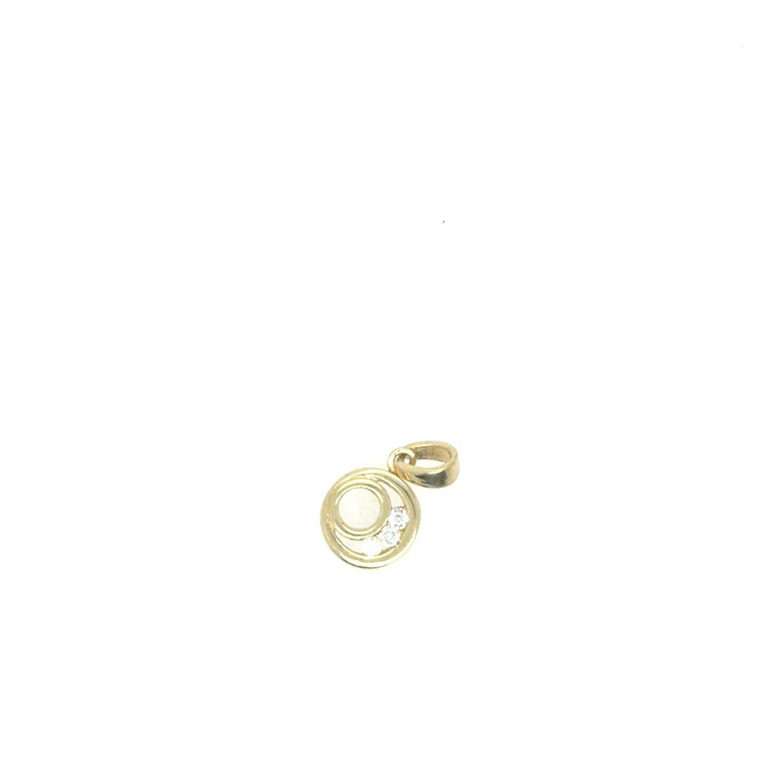 YELLOW GOLD RECTANGULAR PENDANT