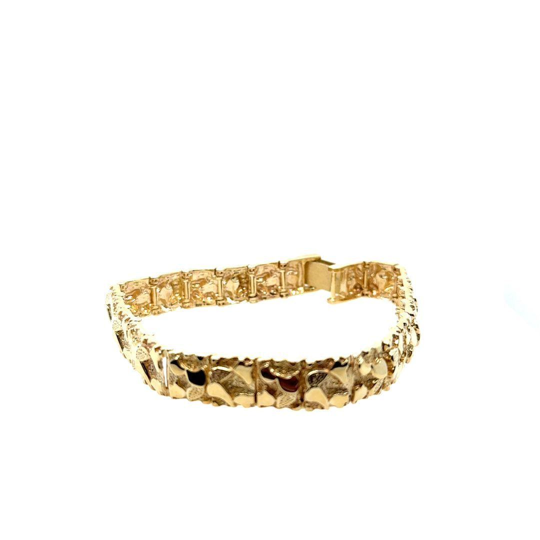 BRACELET NUGGET 9'', OR JAUNE, 10.5MM