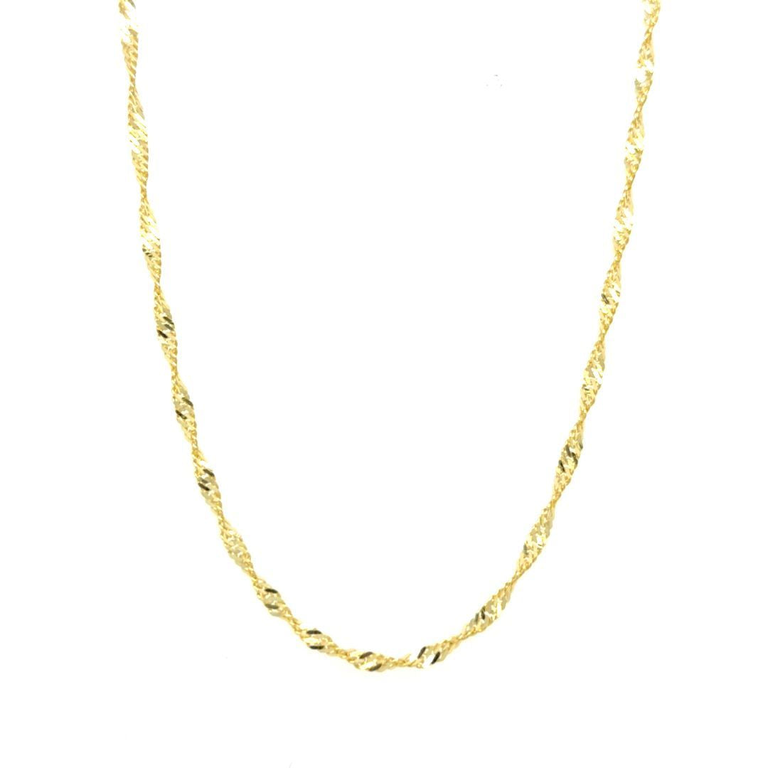 CHAINE SINGAPOUR OR JAUNE 10KT, 18''