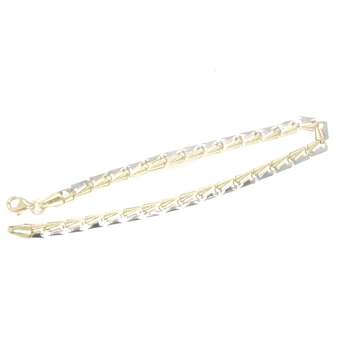 BRACELET MODE OR 2TONS 10KT, 7.5''