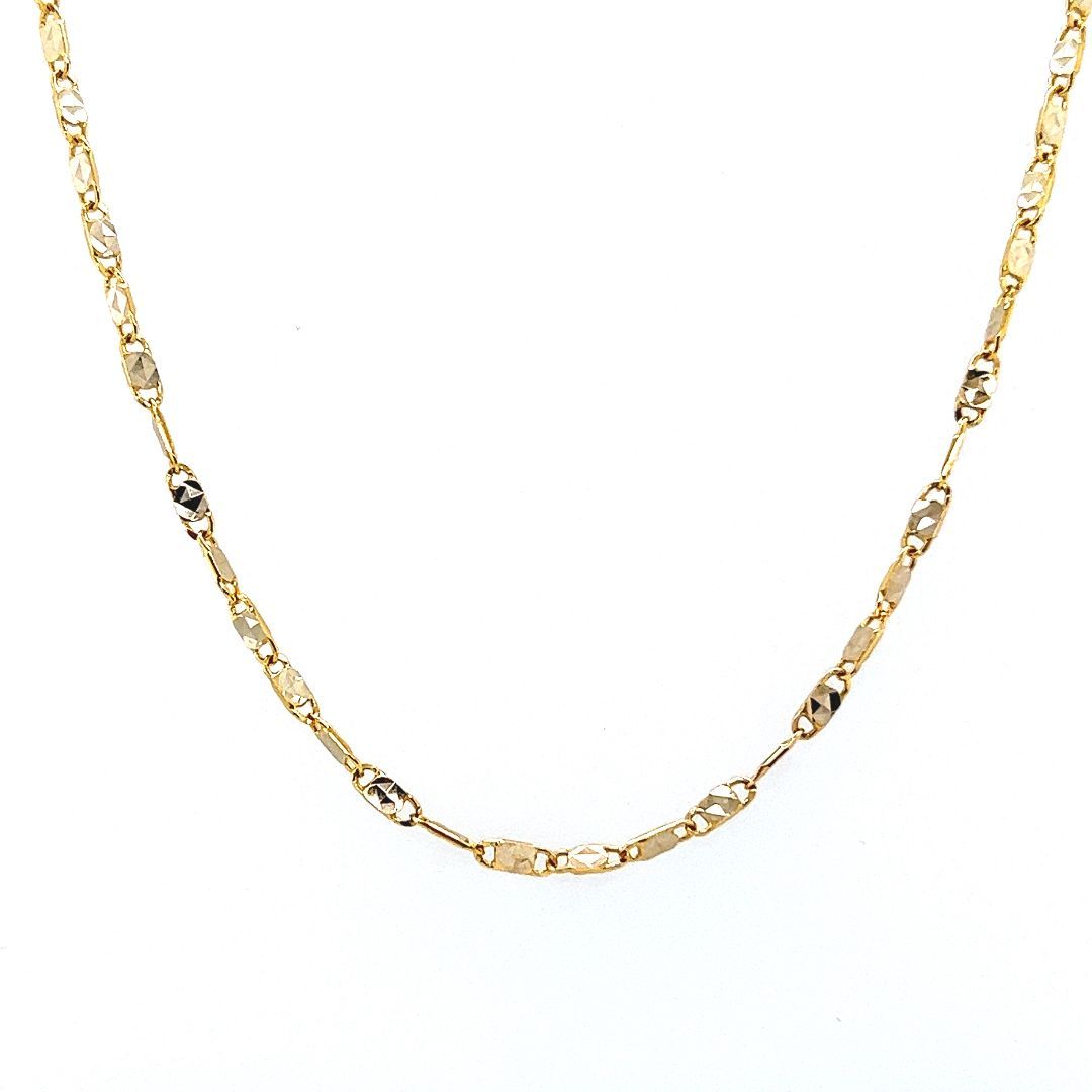 CHAINE MIROIR OR JAUNE 2.5MM   20''