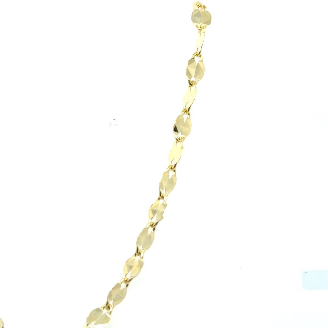 CHAINE STYLE MIROIR,OR JAUNE 18'', 3.5MM