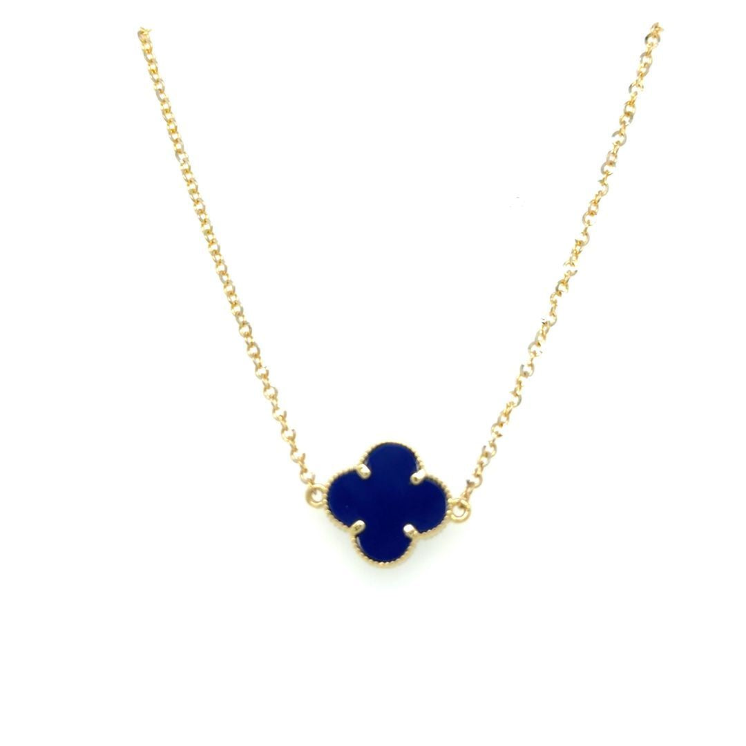 CH.PEND TRÈFLE BLEU, OR JAUNE, 18''