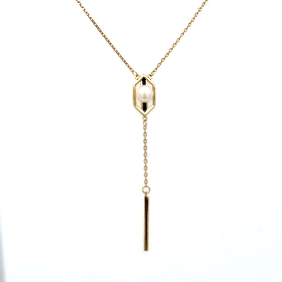 NECKLACE, PEARL, 10KT YELLOW GOLD