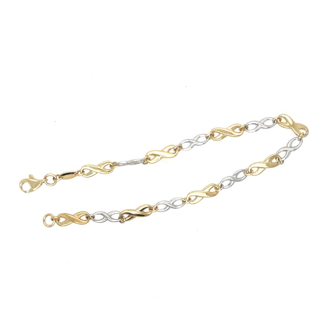 BRACELET 8INFINI OR 2TONS 10KT,