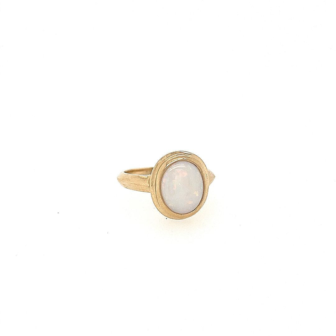 BAGUE OPAL OR JAUNE 10KT,