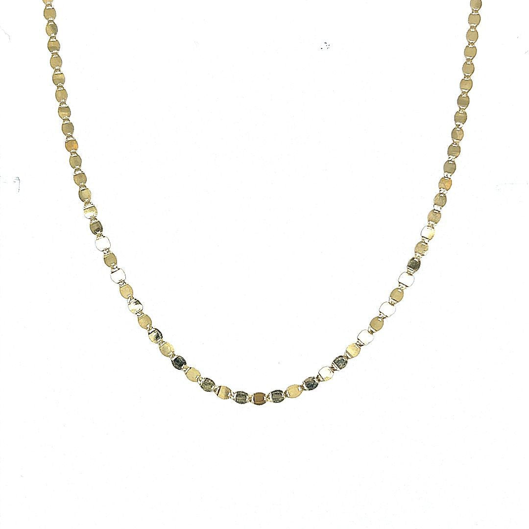 CH.CHOCKER, OR JAUNE 10KT, 18'' AJUST