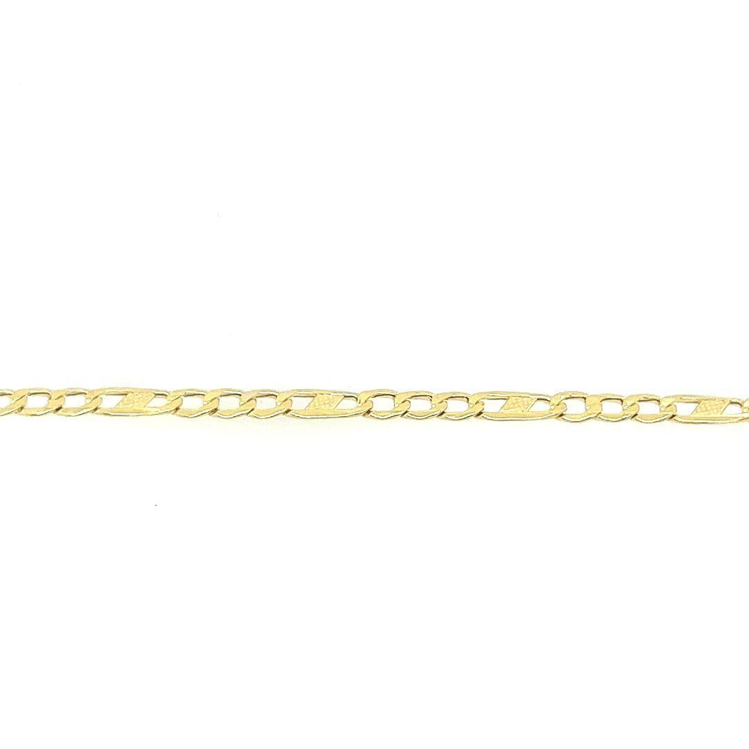 BRACELET FIGARO OR JAUNE 10KT