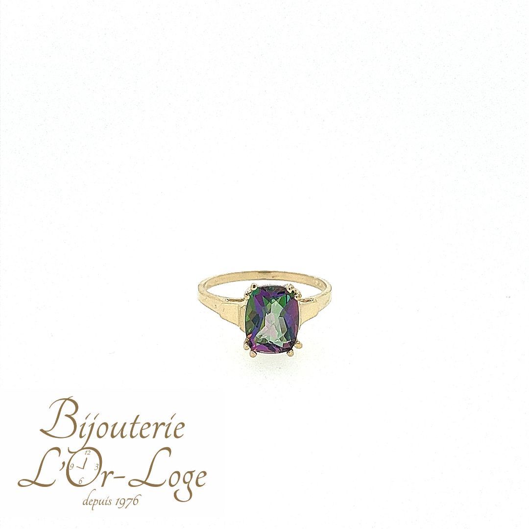 BAGUE TOPAZ MYSTIQUE OR JAUNE