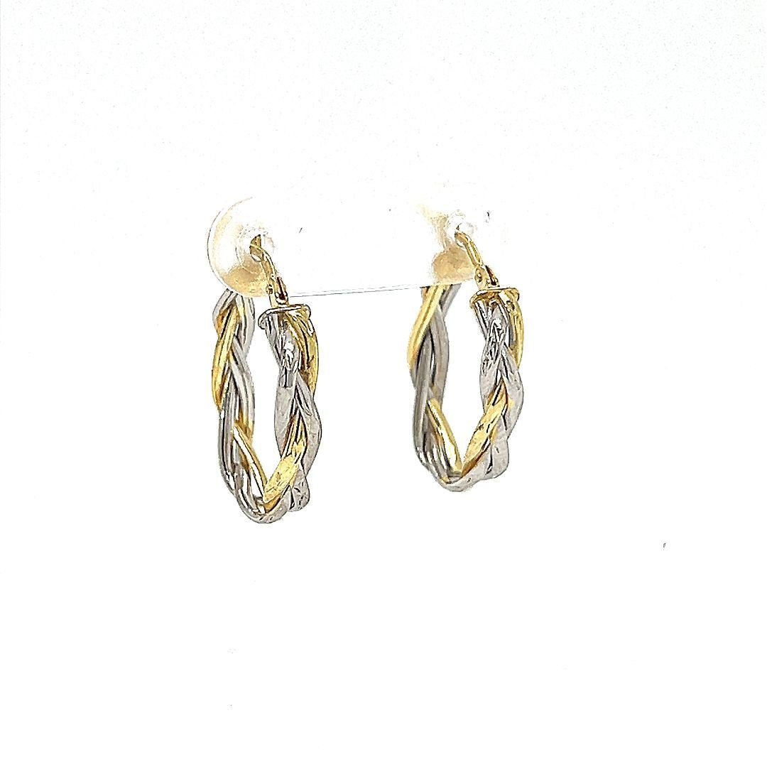 BOUCLES D'OREILLES OR 2 TONS