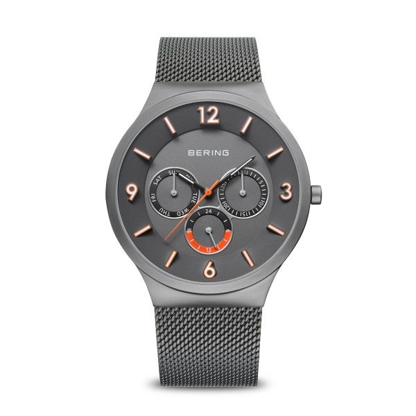 MONTRE HOMME, 3 CADRANS, GRISE